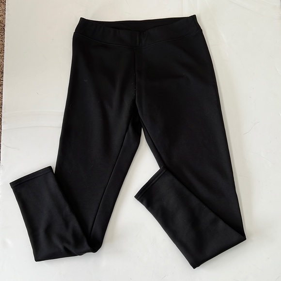 Faded Glory Black Fleece Lined Leggings 